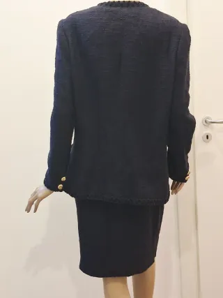 Tailleur Blu Navy Lusso Vintage tg 48