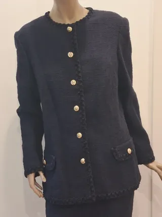 Tailleur Blu Navy Lusso Vintage tg 48