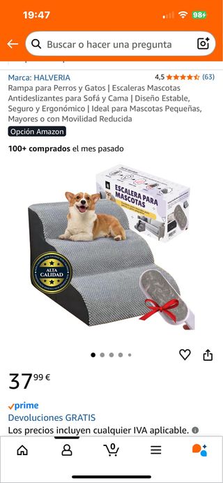 Escaleras para perros pequeños