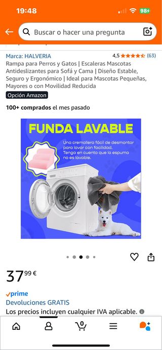 Escaleras para perros pequeños