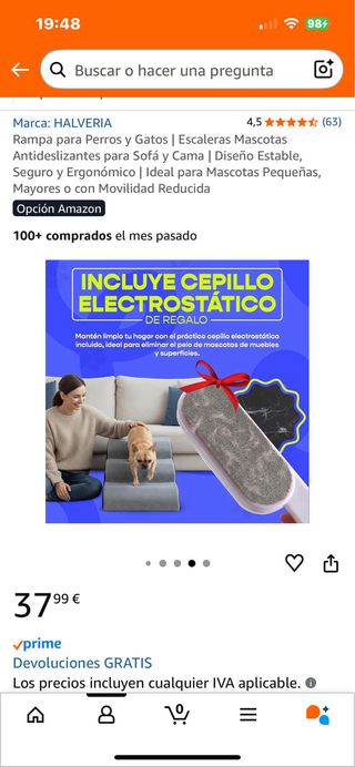 Escaleras para perros pequeños