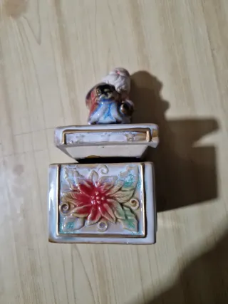 Portaoggetti in ceramica con Babbo Natale