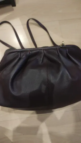 Bolso de piel Bordeaux