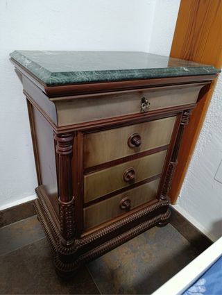 Comodini vintage in legno e marmo