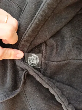 Felpa con cappuccio Santa Cruz S Raglan Nera