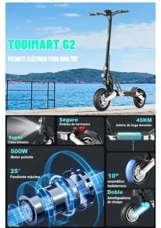 Patinete Eléctrico Urbano TODIMART-G2