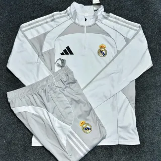 Chándal Real Madrid Adidas Gris y Blanco