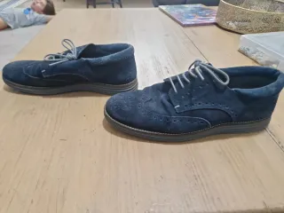 Zapatos ante azul marino Talla 42