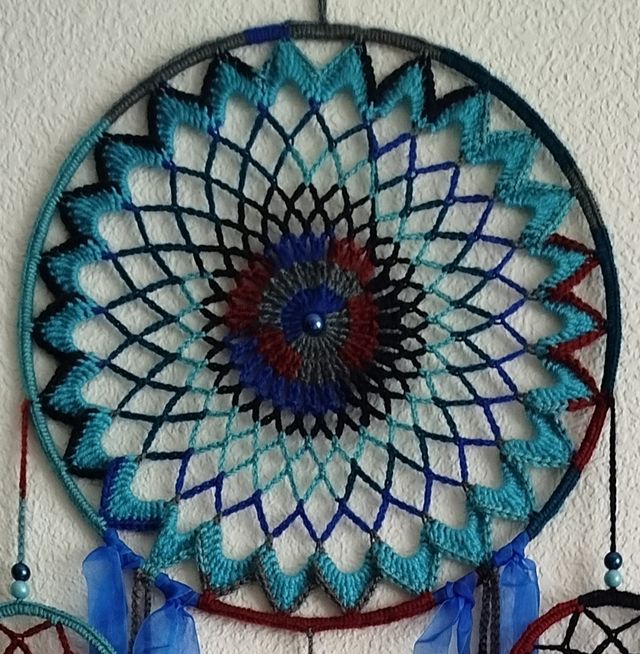 Atrapasueños 30 x 1 metro - multicolor y turquesa