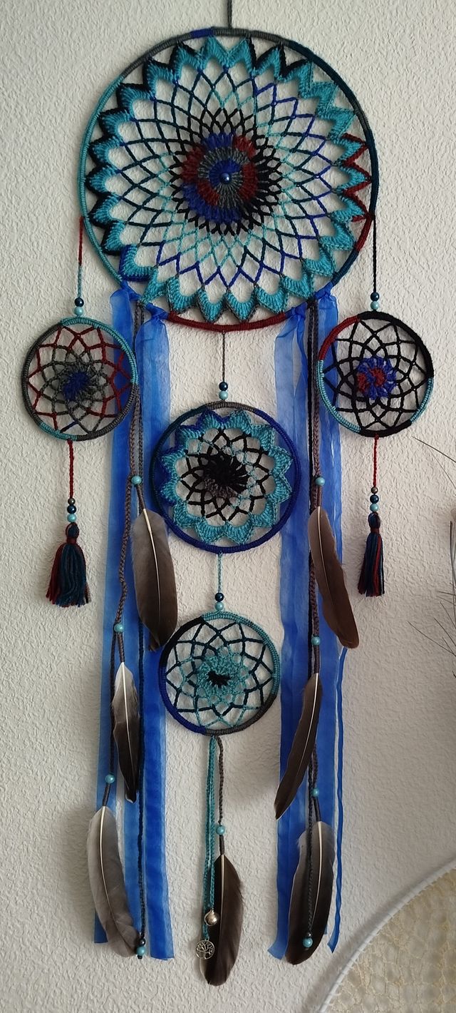 Atrapasueños 30 x 1 metro - multicolor y turquesa