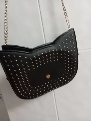 Bolso Negro Gato Tachuelas