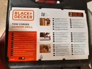 Taladro Percutor Black+Decker 710W + 4 Brocas