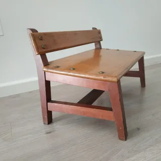 Reclinatorio vintage in legno