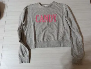 Felpa Terranova Candy grigia