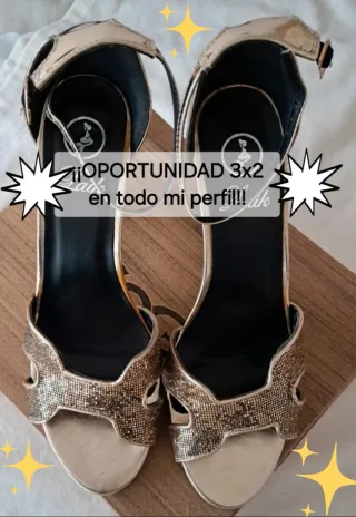 Sandalias de fiesta doradas