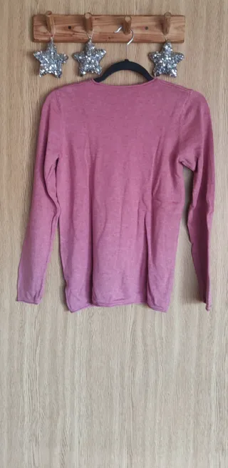 Jersey rosa cuello pico