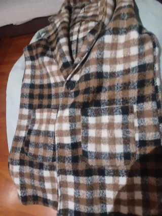 Chaleco invierno cuadros marrón