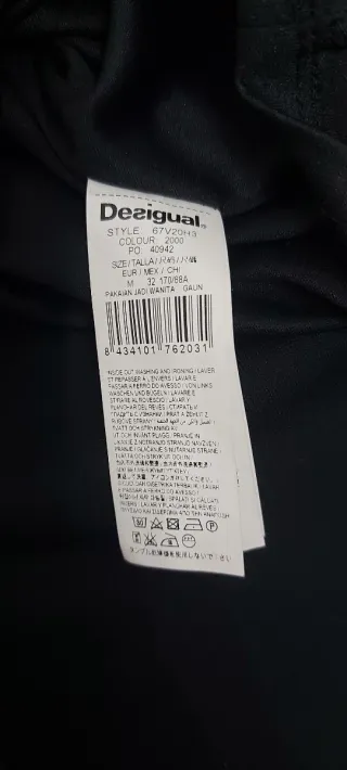 Abito Desigual nero con rose rosse TG. M