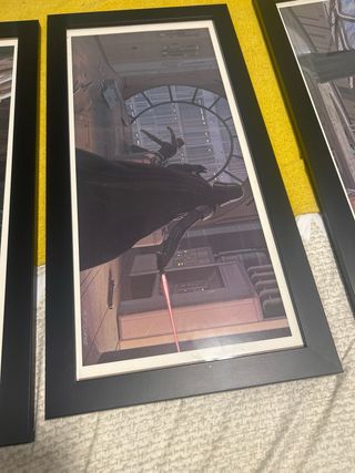 Set 3 pósters Star Wars V enmarcados