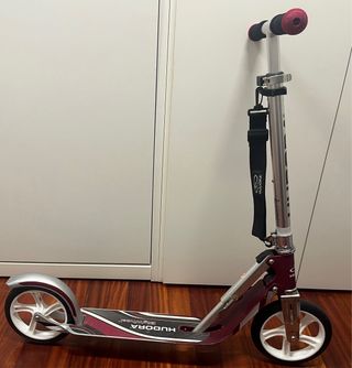Patinete Hudora BigWheel granate y plateado