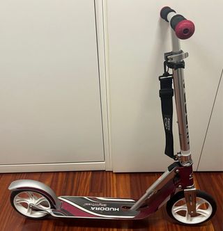 Patinete Hudora BigWheel granate y plateado