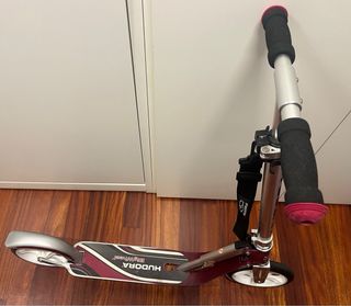 Patinete Hudora BigWheel granate y plateado