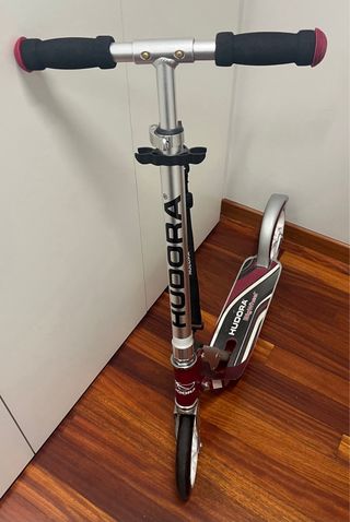 Patinete Hudora BigWheel granate y plateado