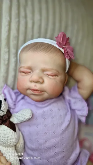Muñeca estilo reborn 43 cm,3D pintada
