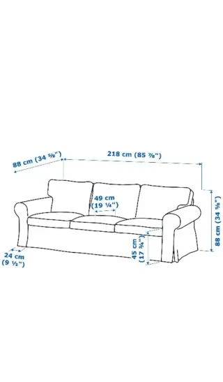 Sofá IKEA 3 plazas Ektorp gris