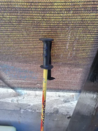 Bastones de esquí amarillos qechua