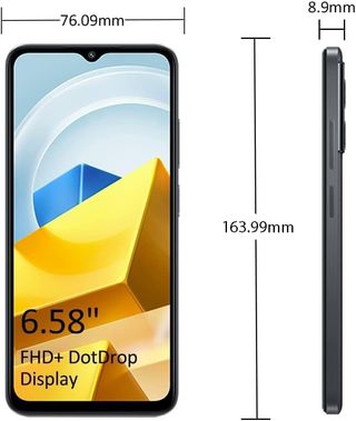 Xiaomi Poco M5 6GB 128GB (Ricondizionato - Segni minimi) | Display 6.58" | 5000mAh | Ricarica rapida 22.5W | Grigio Grafite