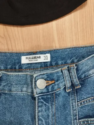 Conjunto Top Negro y Pantalón Vaquero