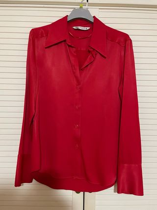 Blusa Roja Zara Talla M
