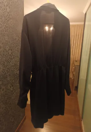 Camisa negra de viscosa