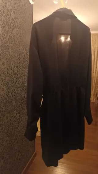 Camisa negra de viscosa