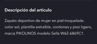 Zapatillas Deportivas Pikolinos Mujer Talla 38