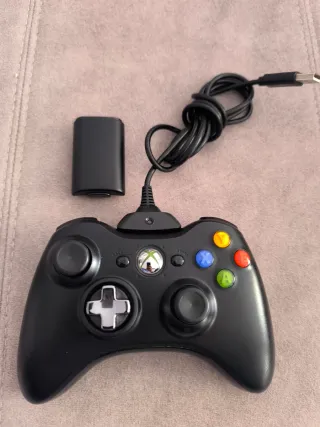 Mando Xbox 360 con Batería y Cable USB