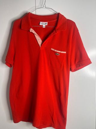 Polo Lacoste Rojo Talla M