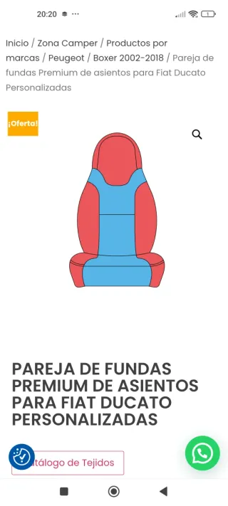 Asiento copiloto para Fiat Ducato, Boxer, Jumper.