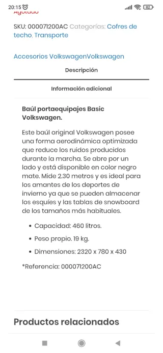 COFRE TECHO + Barras Volkswagen Polo 2015 3Puertas