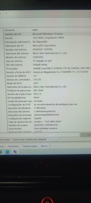 Portátil MSI GS60 6QC Negro/Gris