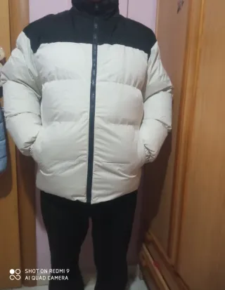 Chaqueta acolchada bicolor