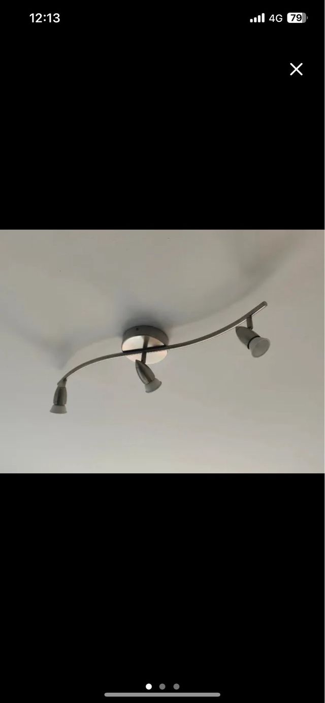 Lámpara de techo focos acero