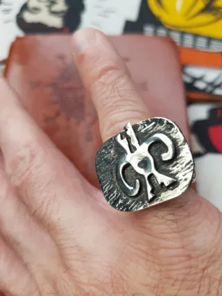 Pasa pañuelo de plata egipcio,amuleto,anillo