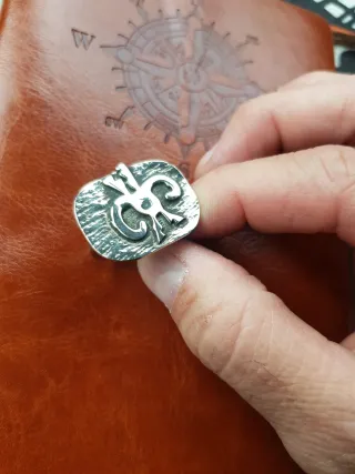 Pasa pañuelo de plata egipcio,amuleto,anillo