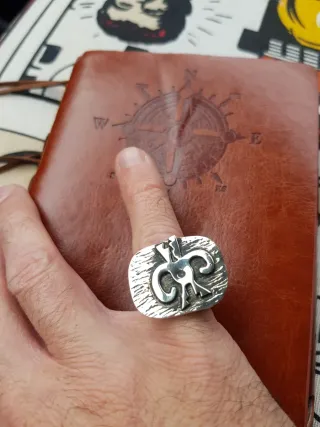 Pasa pañuelo de plata egipcio,amuleto,anillo