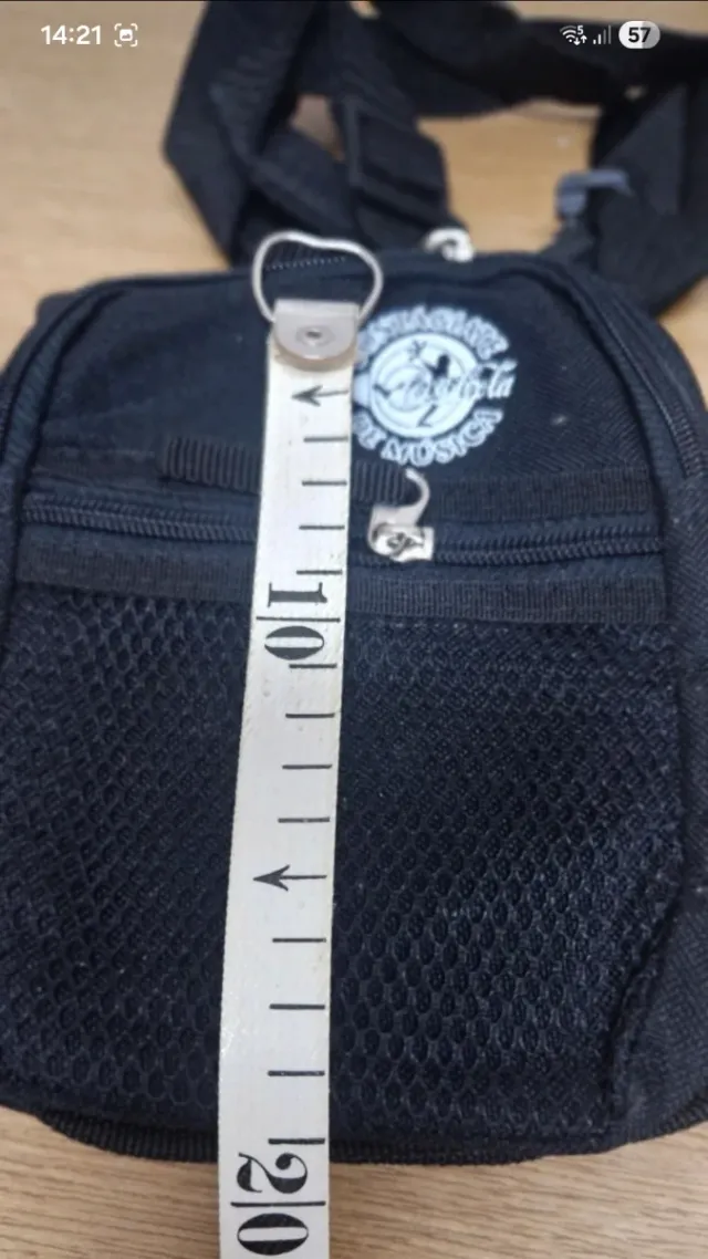 Borsa a tracolla nera con logo Coca Cola