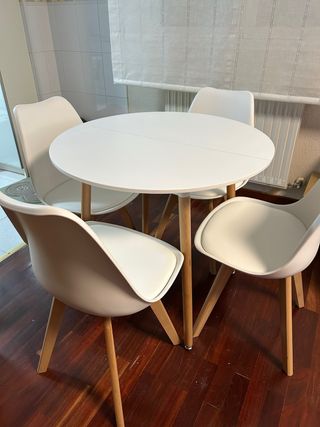Tavolo da Pranzo Rotondo Bianco 80cm