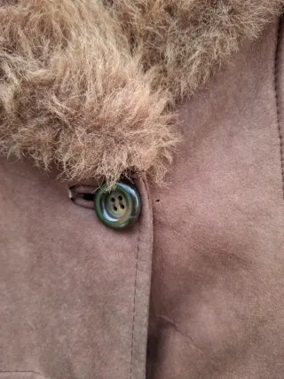 OFERTA HOY ! Abrigo vintage piel marrón