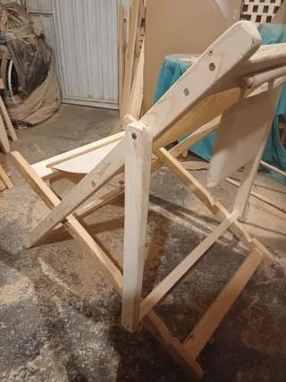 Hamaca de tela y madera